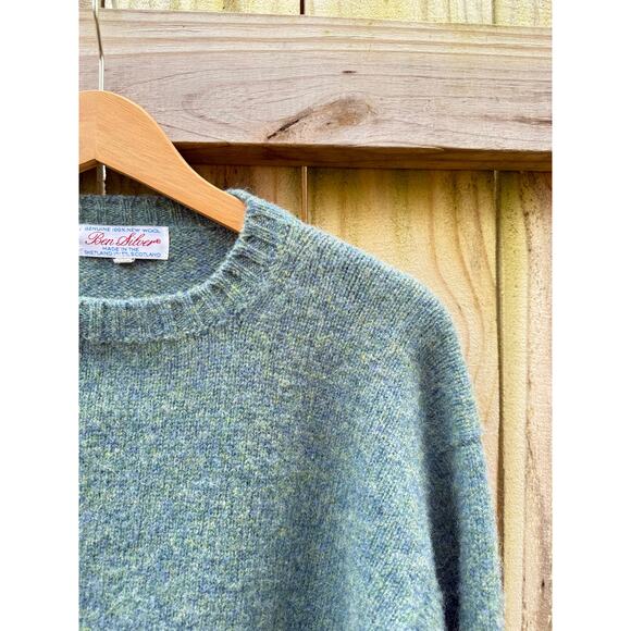 BEN SILVER SHETLAND WOOL SWEATER — Made in Scotland - Picture 3 of 9